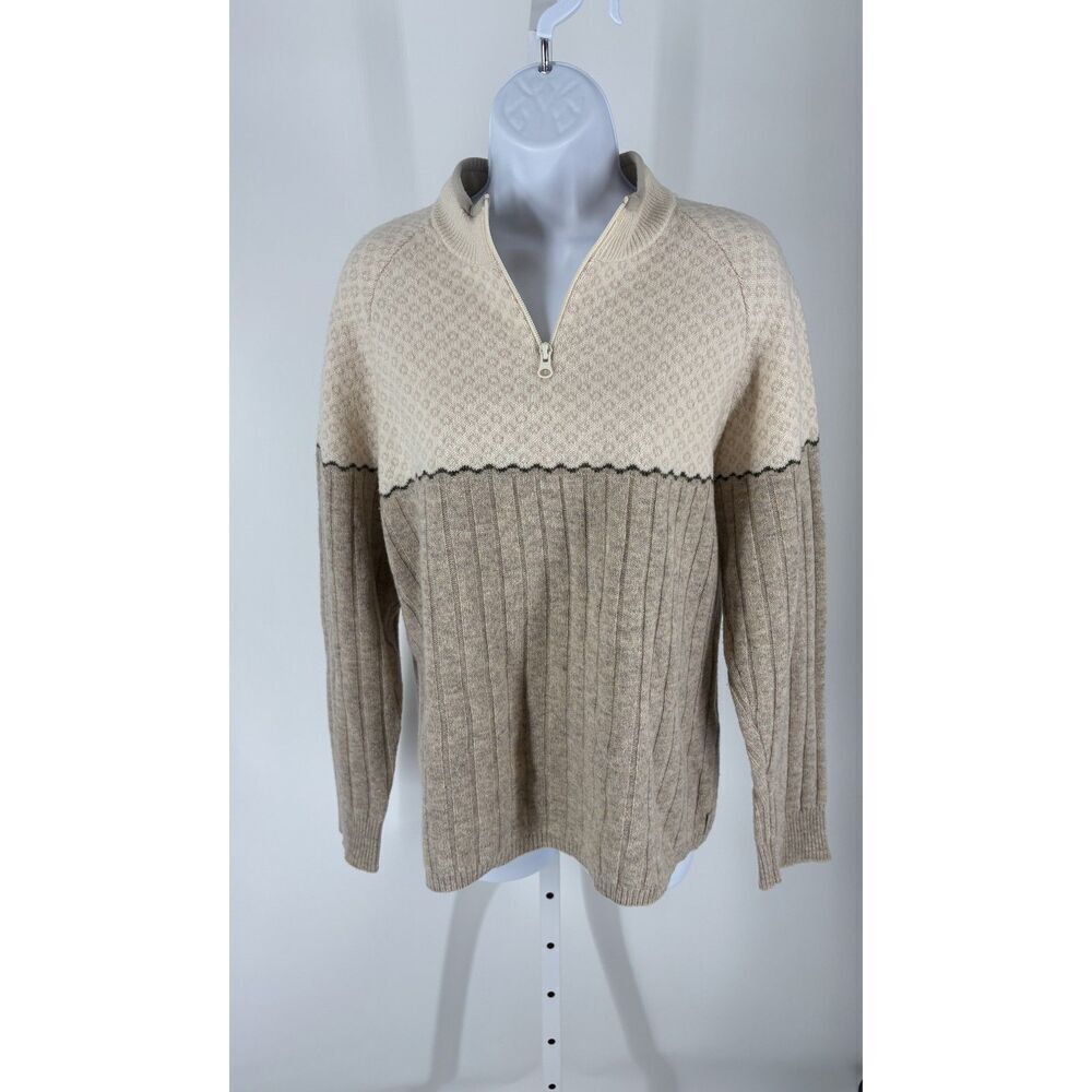 Woolrich Beige Knit Half-Zip Sweater